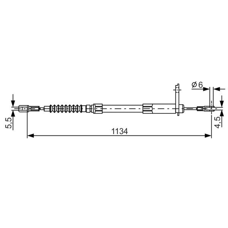 Bosch Handbrake Cable Rear 1 987 477 749