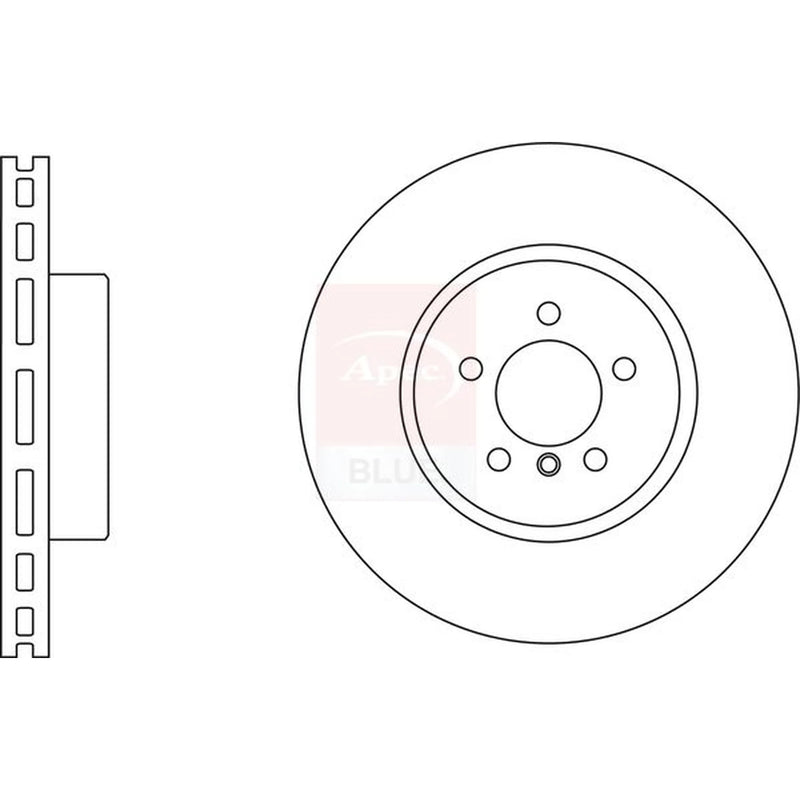 Apec 2 x Vented Front Brake Discs SDK6855