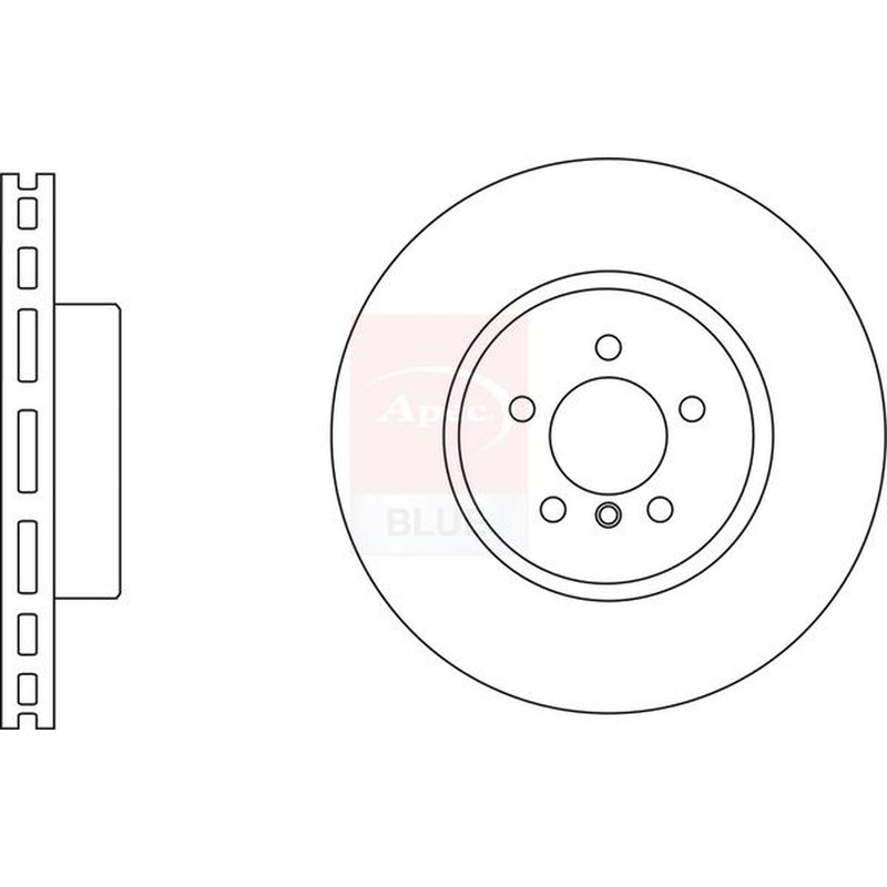 Apec 2 x Vented Front Brake Discs SDK6855