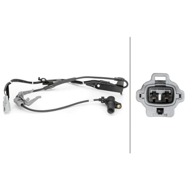 Hella ABS Wheel Speed Sensor Front 6PU 230 040-701