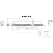 Borg & Beck Brake Hydraulic Hose Line Rear Left BBH9168