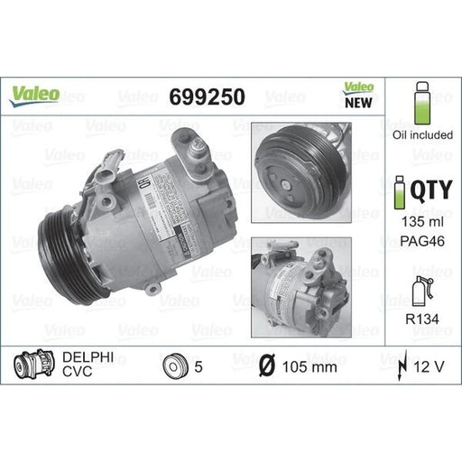 Valeo Air Conditioning Compressor 699250