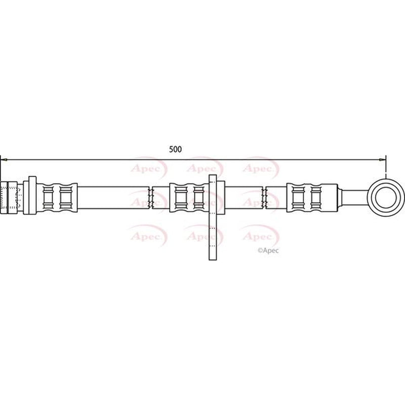 Apec Brake Hydraulic Hose Line Front HOS3074