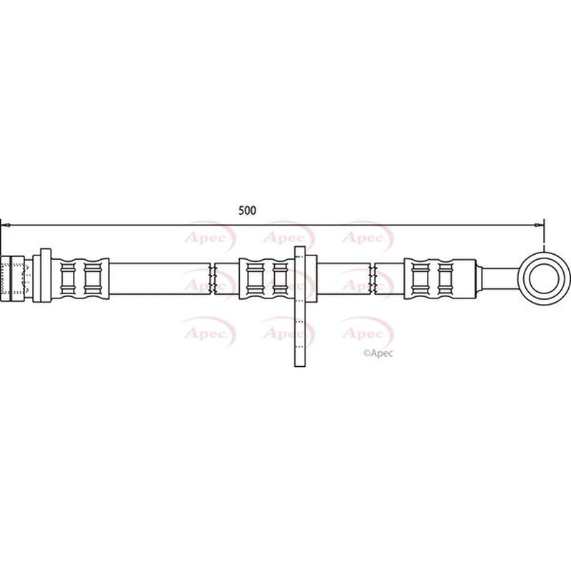 Apec Brake Hydraulic Hose Line Front HOS3074
