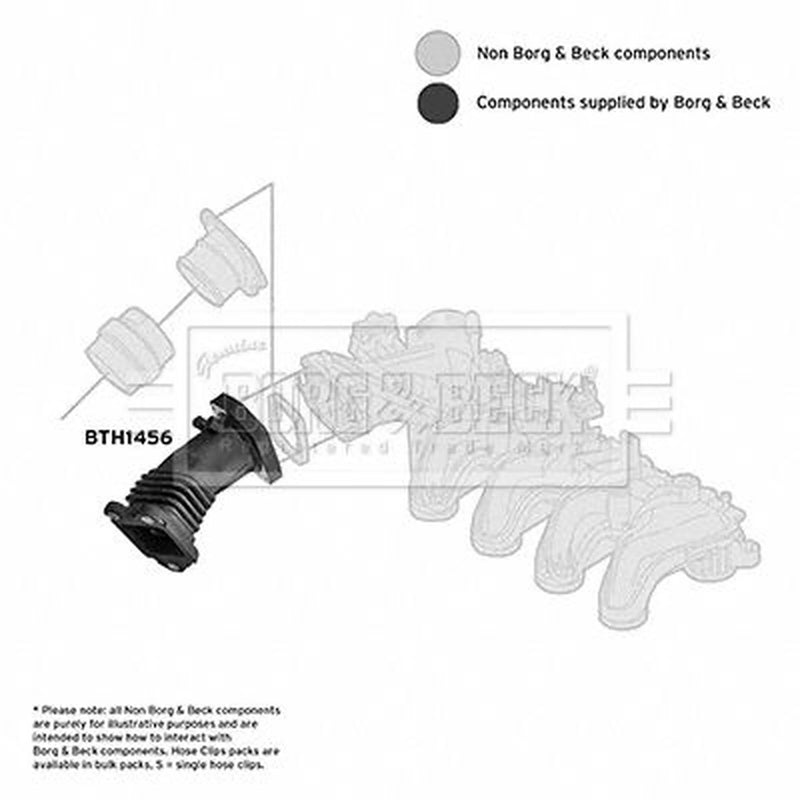 Borg & Beck Air Filter Intake Hose Plastic BTH1456