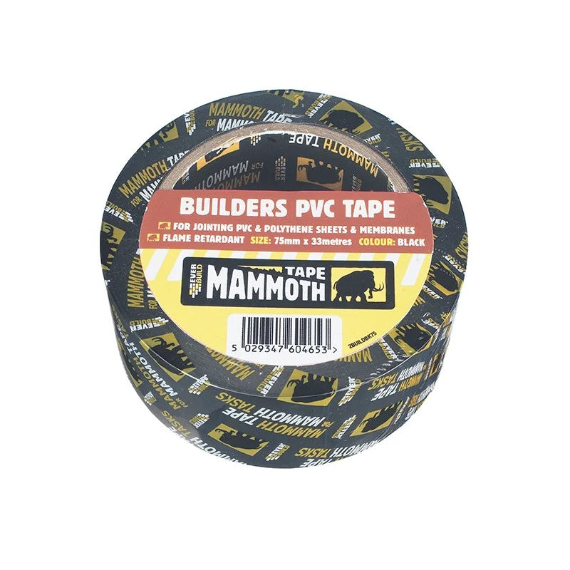 Everbuild Sika Builder's PVC Tape 50mm x 33m Black