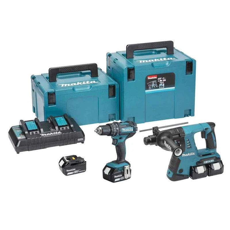 Makita DLX2137PTJ LXT Twin Pack 18V 4 x 5.0Ah Li-ion - DLX2137PTJ