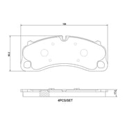 Brembo 4 x Front Brake Pad Set P65048