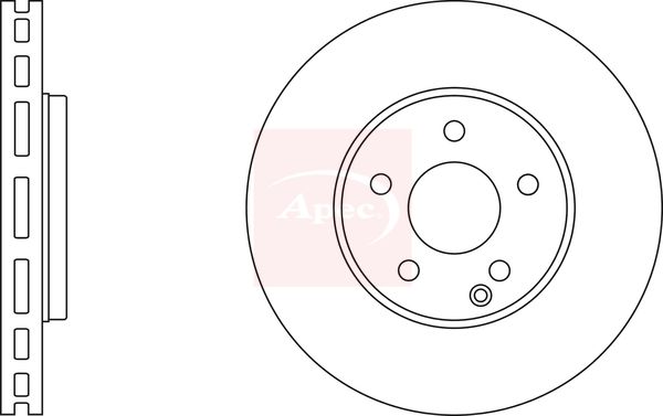 Apec 2 x Brake Disc Set Vented