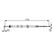 Bosch Handbrake Cable Right Rear 1 987 482 203