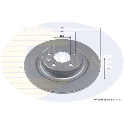 Comline 2 x Solid Rear Brake Discs ADC4056