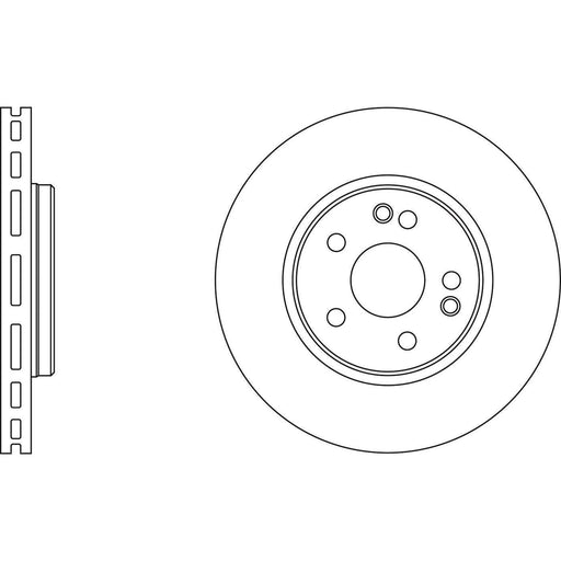 Apec Brake Disc Front Fits Chrysler Crossfire Mercedes C Class Clc Clk E Slk Apec  - Town Parts