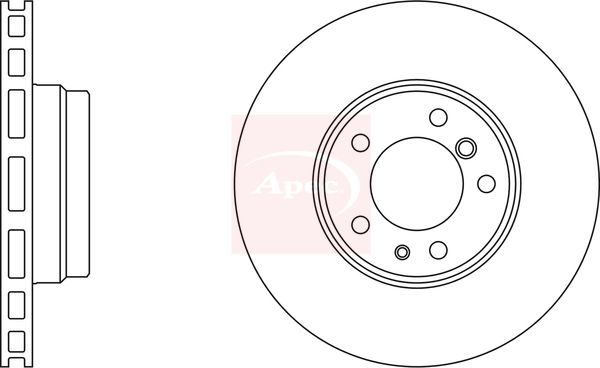 Apec 2 x Brake Disc Set Vented
