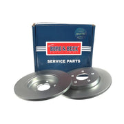 Borg & Beck 2 x Solid Rear Brake Discs BBD4239