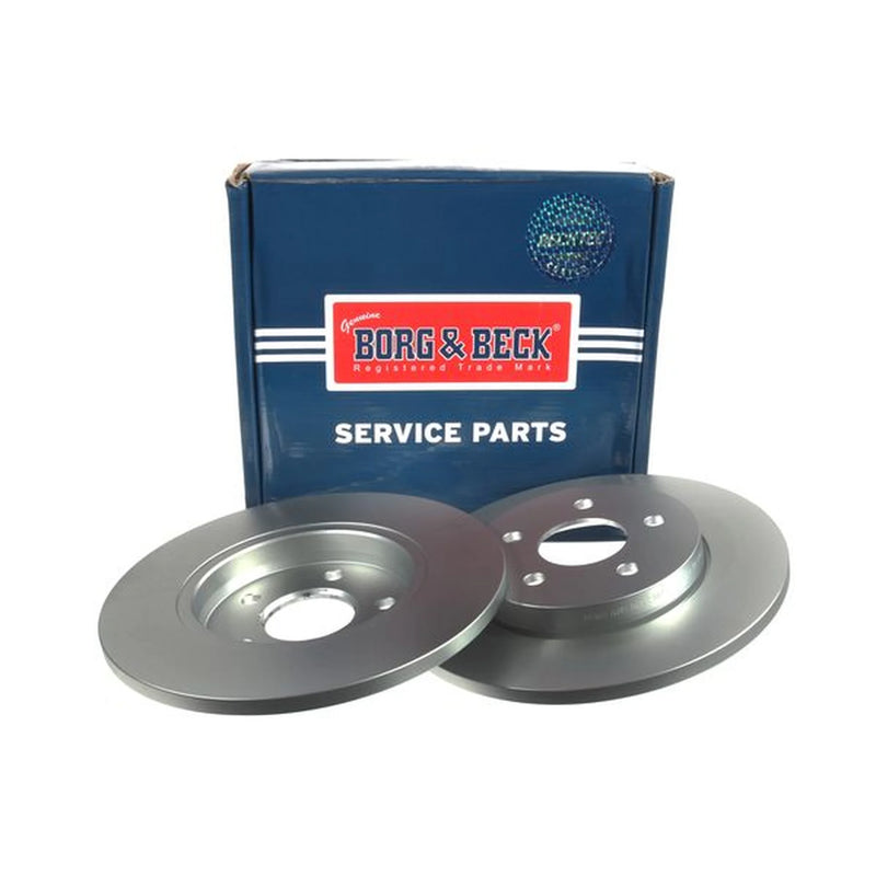 Borg & Beck 2 x Solid Rear Brake Discs BBD4239