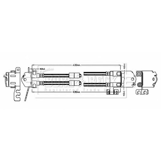Borg & Beck Brake Hydraulic Hose Line Rear Lef BBH8510