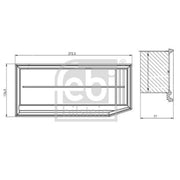 Febi Engine Air Filter 174599