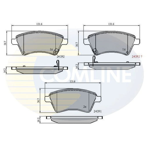 Comline 4 x Front Brake Pad Set CBP31513