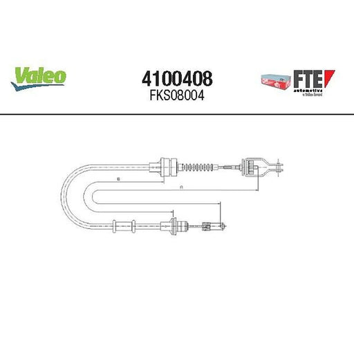 Valeo Clutch Control Cable Pull 4100408
