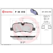 Brembo Rear Brake Pad Set P44013