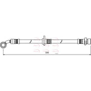 Apec Brake Hydraulic Hose Line Front Left HOS3996