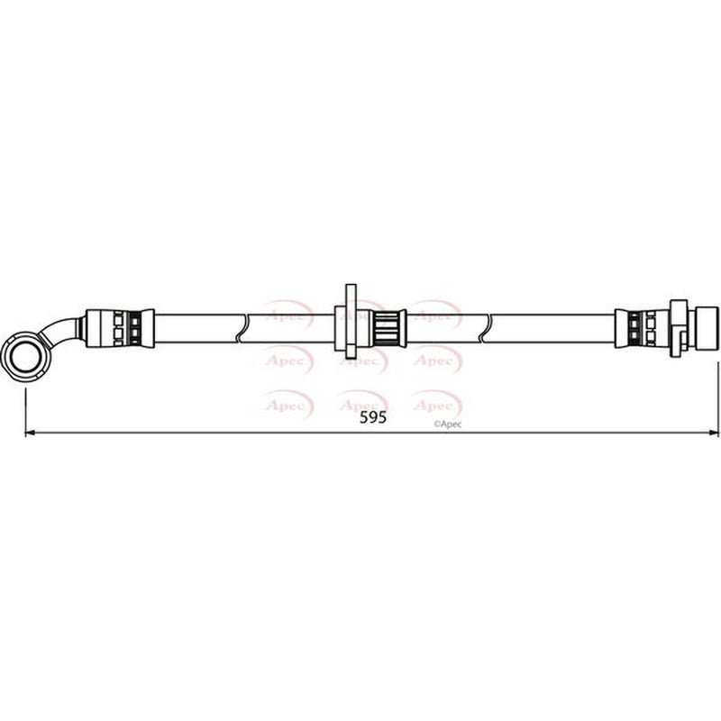 Apec Brake Hydraulic Hose Line Front Left HOS3996