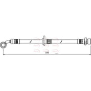 Apec Brake Hydraulic Hose Line Front Left HOS3996