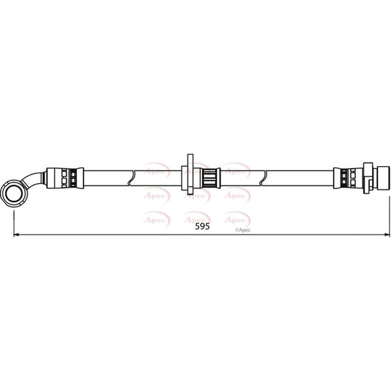 Apec Brake Hydraulic Hose Line Front Left HOS3996