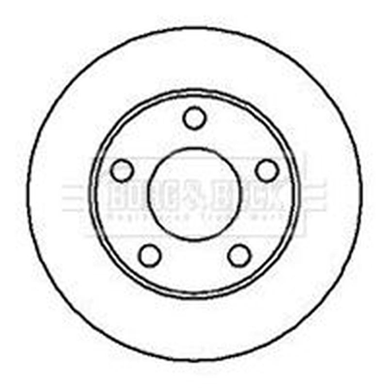 Borg & Beck 2 x Rear Brake Discs BBD5074