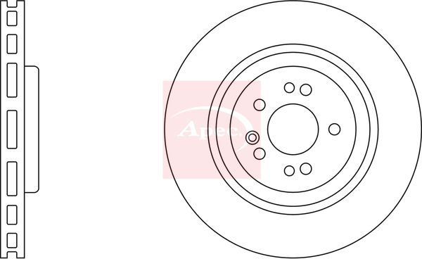Apec 2 x Brake Disc Set Vented