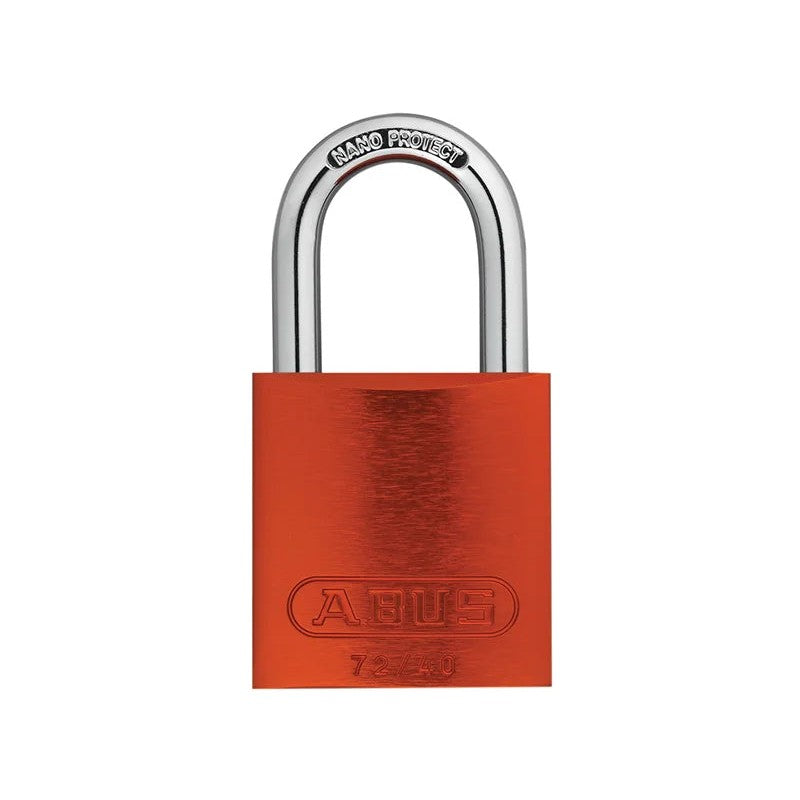 ABUS Mechanical 72/40mm Aluminium Padlock Orange Keyed Alike TT02767