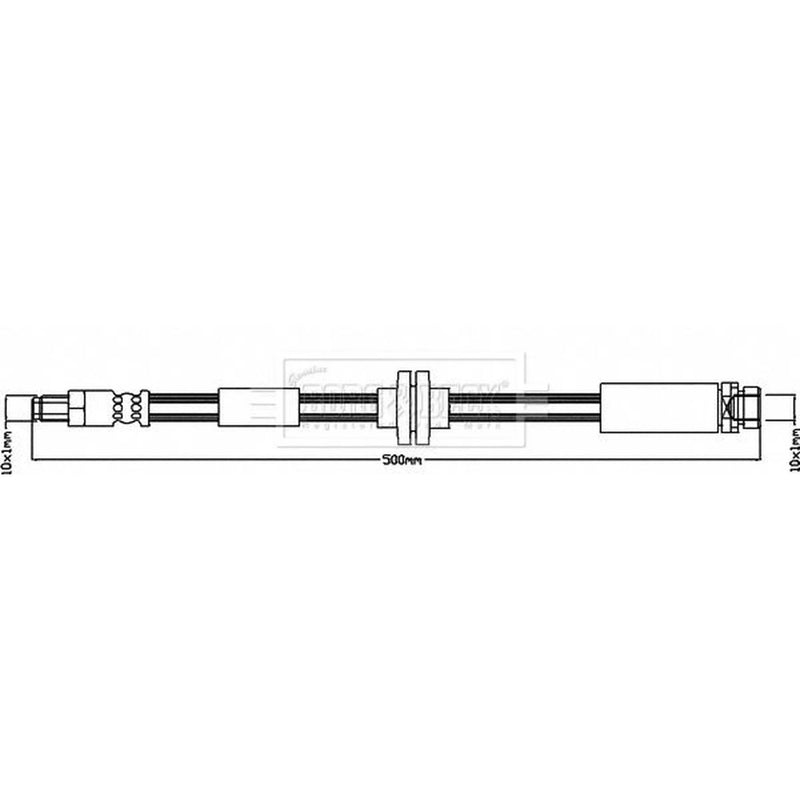 Borg & Beck Brake Hydraulic Hose Line Rear Left BBH8054