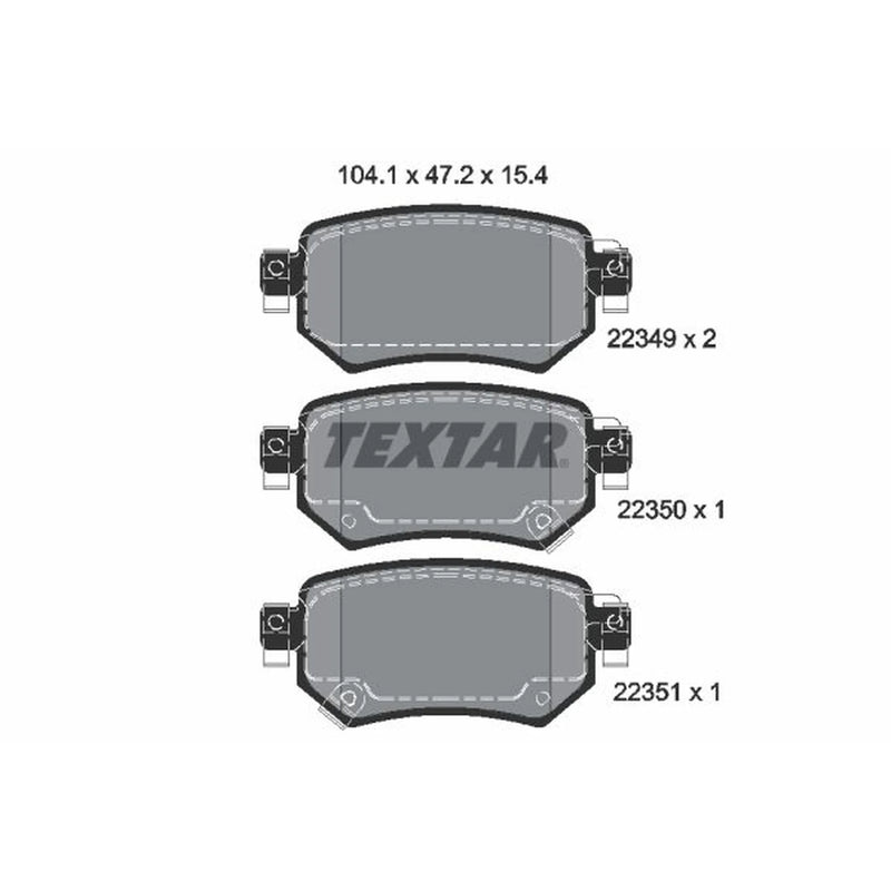 Textar Rear Brake Pad Set 2234901