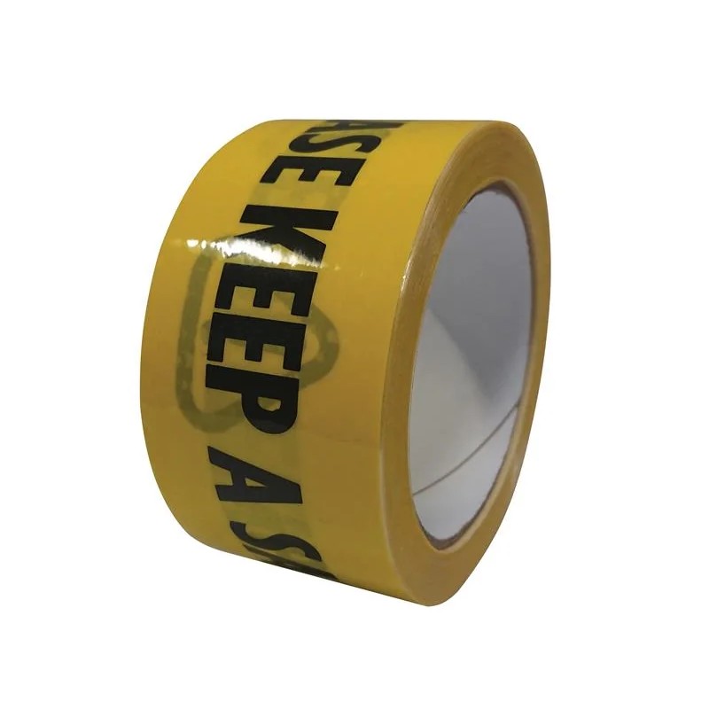 Faithfull Laminated Self-Adhesive Hazard Tape Social Distance Black/Yellow 50mm