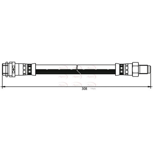 Apec Brake Hydraulic Hose Line Rear HOS3804