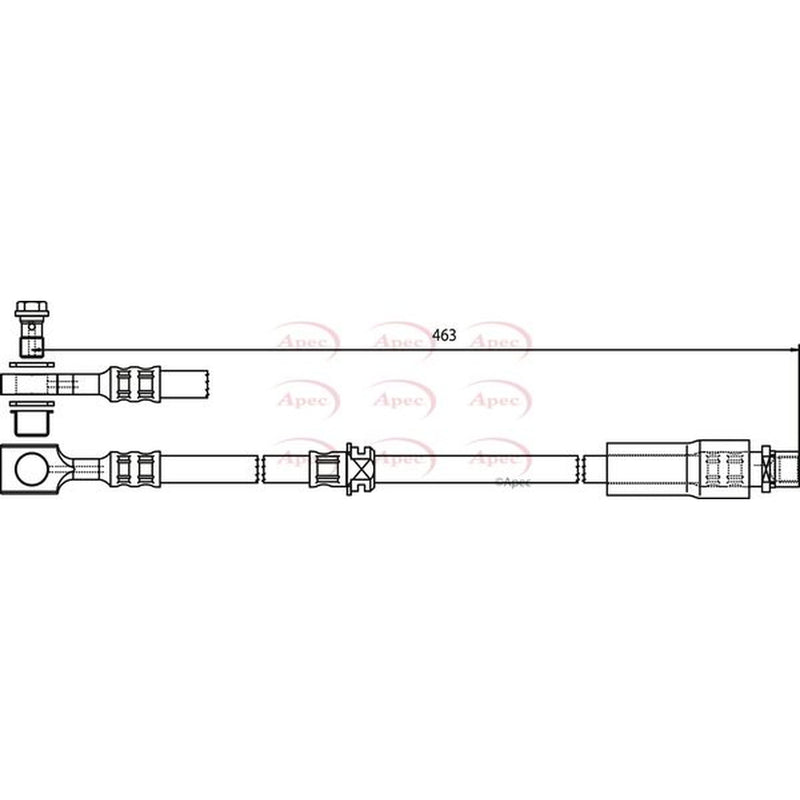 Apec Brake Hydraulic Hose Line Front HOS3749