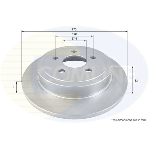 Comline 2 x Solid Rear Brake Discs ADC2308