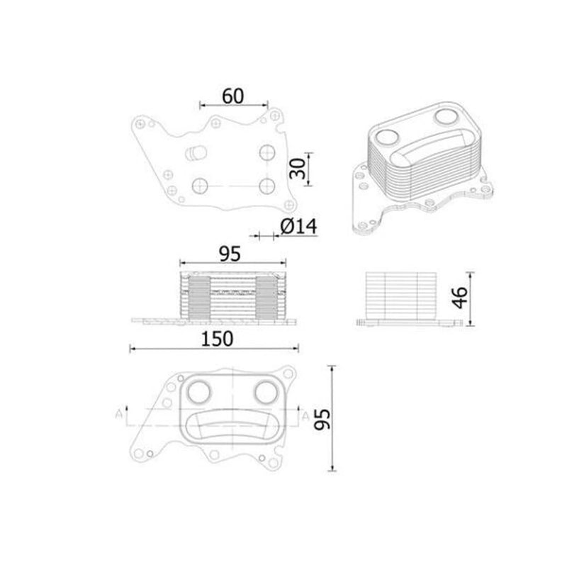 Mahle Engine Oil Cooler CLC 278 000S