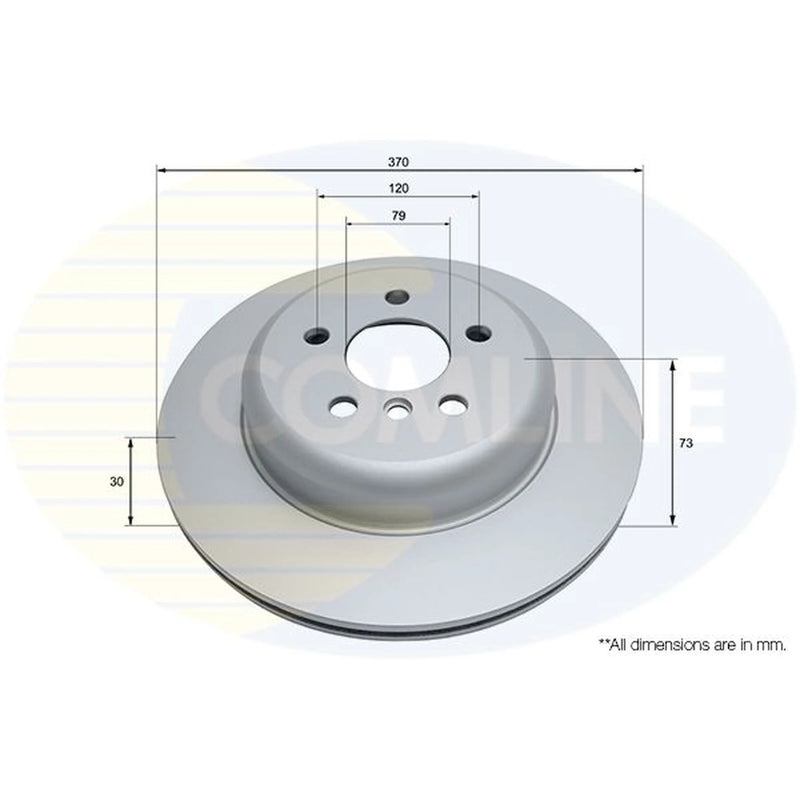 Comline 2 x Internally Vented Front Brake Discs ADC2839V