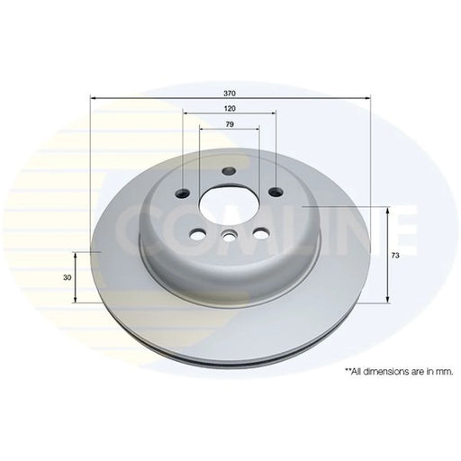 Comline 2 x Internally Vented Front Brake Discs ADC2839V
