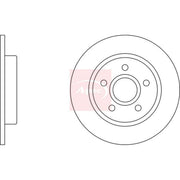 Apec 2 x Solid Rear Brake Discs DSK2926