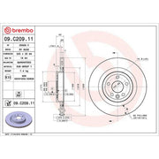 Brembo 2 x Internally Vented Rear Brake Discs 09.C209.11