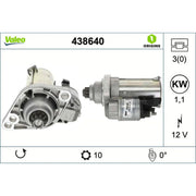 Valeo Starter Motor 12V 1.1kW 10 Teeth 438640
