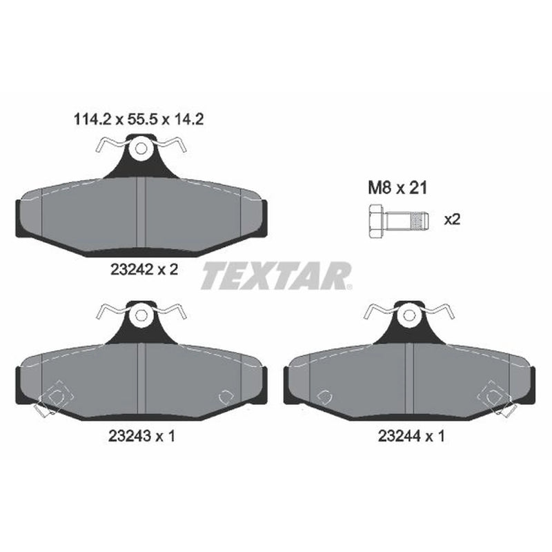 Textar Rear Brake Pad Set 2324201
