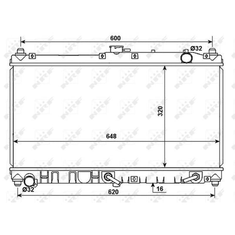 NRF Engine Radiator 53977