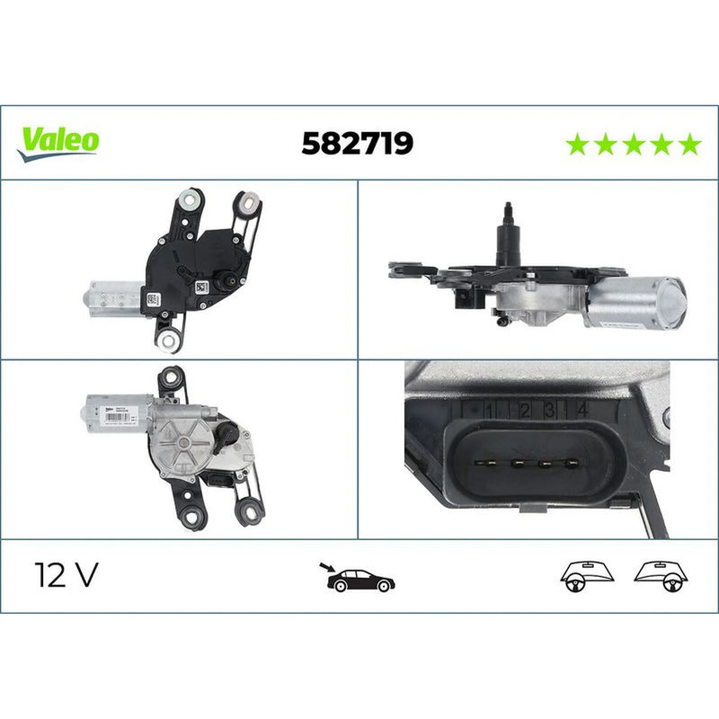 Valeo Front/Rear Wiper Motor Rear 582719