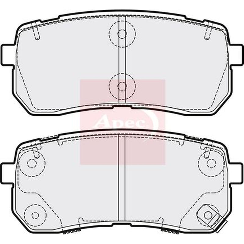 Apec Rear Brake Pad Set PAD2091