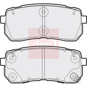 Apec Rear Brake Pad Set PAD2091