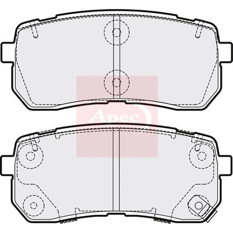 Apec Rear Brake Pad Set PAD2091