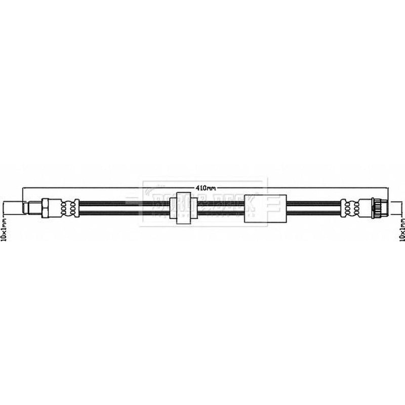 Borg & Beck Brake Hydraulic Hose Line Front Left BBH8116